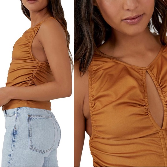 Free People Ride Along Ruched Crop Top - Picture 5 of 7